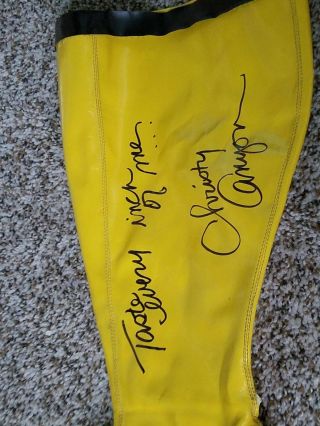 XXX Christy Canyon Signed Owned/Worn SEXY Personal Well Boots w/COA 4