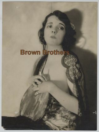 1910 - 20s Silent Film Star Alma Rubens Oversized Photo By Alfred Cheney Johnston