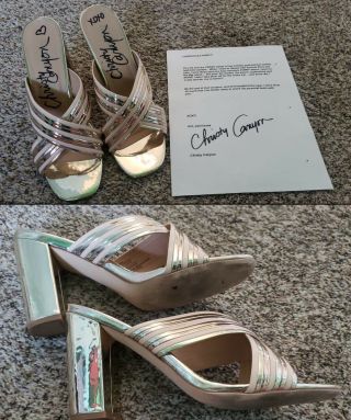 Christy Canyon Signed Worn/owned Shoes Heels From Busty Xxx Adult Star