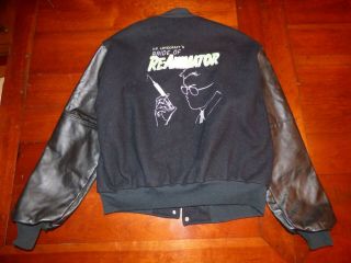 Bride Of Re - Animator Movie Leather And Wool Jacket Cult Horror Film Large Size