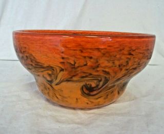 Vintage Ysart Orange Glass Bowl