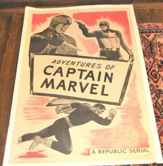 " Adventures Of Captain Marvel " One Sheet Poster - 1940 