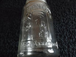 Vintage 1981 75th Anniversary Planters Mr.  Peanut Glass Jar With Lid Canister