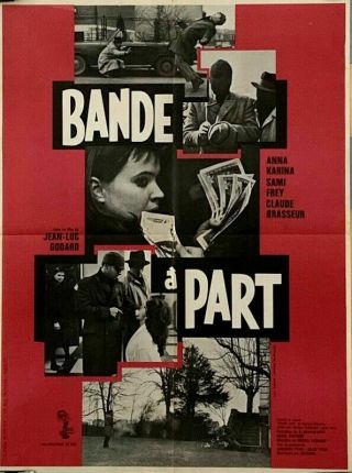 J Luc Godard Anna Karina Band Of Outsiders Bande A Part 1964 French Poster 24x32