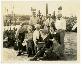 Norma Shearer W/ Cast & Crew Filming Blue Water 1924 Still Photograph