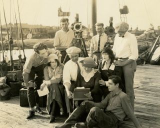 Norma Shearer w/ Cast & Crew Filming Blue Water 1924 Still Photograph 2