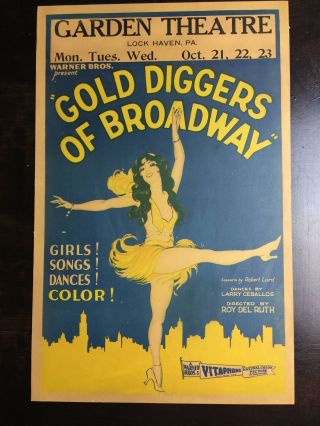Gold Diggers Of Broadway (1929) Us Window Card Movie Poster