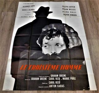 The Third Man French Movie Poster 47 " 63 " 1949 Ressortie 80 