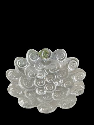 Vtg Royal Copenhagen Holmegaard 10.  5 Nautilus Sea Snail Crystal Bowl Per Lutken