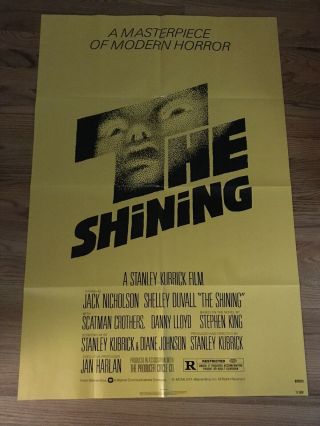 The Shining 1980 One Sheet Movie Poster 27 " X41 " - Folded.