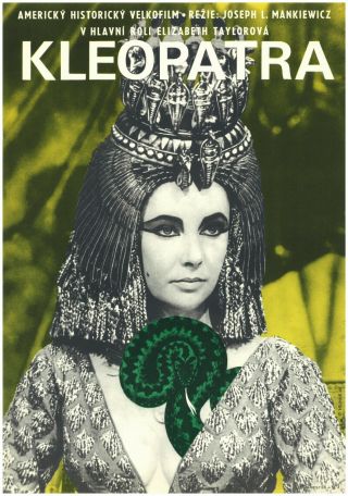 Cleopatra Very Rare Czech A3 Movie Poster 1963 Elizabeth Taylor Burton