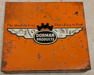 Vintage Dorman Sk33 Hammerlock Cotter Pin Assortment In Advertising Metal Box Nr
