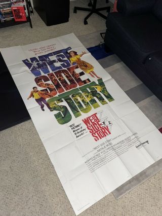 West Side Story Movie Poster Rare Natalie Wood Rita Moreno 1961 3 Sheet