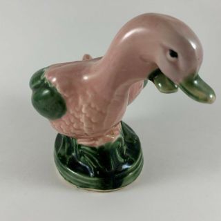 Vintage Duck Pair Planter Vase Pink Green 2