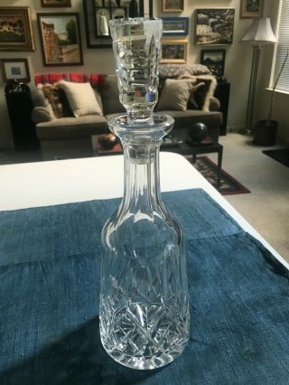 Vintage 13 1/4 " Waterford Lismore Cut Crystal Wine Decanter W/cut Stopper