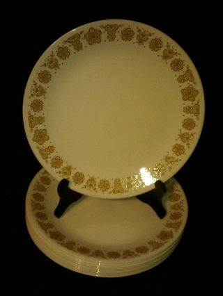 Vintage Corelle Butterfly Gold Dinner Plates Set Of 10