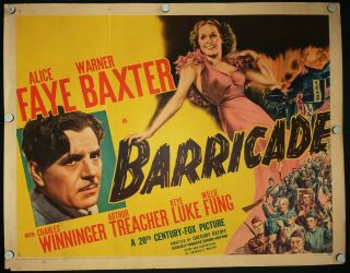 Barricade,  Alice Faye,  Warner Baxter,  Hs Poster,  Hs2