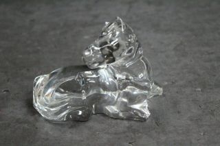 Baccarat France Art Glass Crystal Horse Figurine Signed