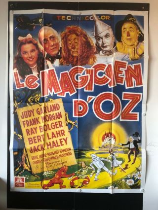 Wizard Of The Oz Movie Poster - (r1990s,  French) - 47 " X 63 " Nm,