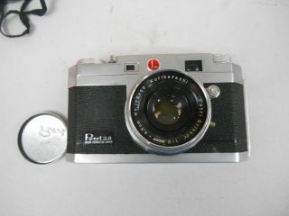 Vintage PETRI 2.  8 Color Corrected 35mm CAMERA w/ KURIBAYASHI Lens & Light Meter 3