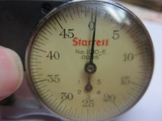 Vintage Starrett No 1010 E Dial Indicator Pocket Gauge with Case 2