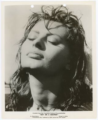 Sultry Italian Beauty Sophia Loren 1957 Boy On A Dolphin Photograph