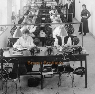 1900s Early Movies Rare Film Editing Splicing Reels Room Glass Photo Negative
