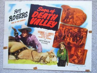 Saga Of Death Valley R49 Hlf Sht Movie Poster Fld Roy Rogers Vg