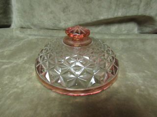Vintage Tiffin Franciscan Williamsburg Ruby Stained Candy Dish Cover Lid - Only