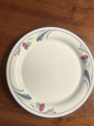 Set of 8 Lenox Chinastone Poppies on Blue Salad Plates 8 1/4 