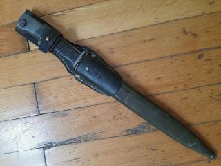 K98 Stunt Bayonet with scabbard and leather from unknown production - Movie Prop 2