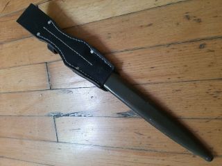 K98 Stunt Bayonet with scabbard and leather from unknown production - Movie Prop 3