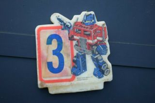 Vintage Transformers Birthday Candle Optimus Prime 1984