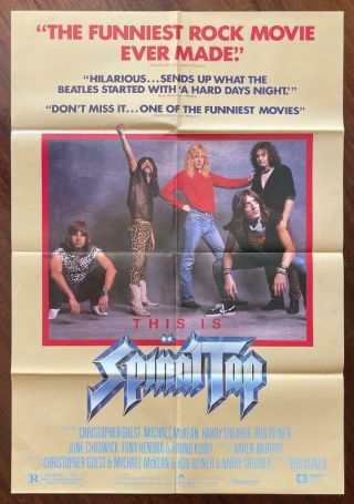 This Is Spinal Tap 1984 Heavy Metal Rockumentary Comedy Movie Poster