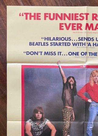 THIS IS SPINAL TAP 1984 Heavy Metal Rockumentary Comedy MOVIE POSTER 2