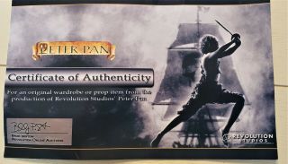 Peter Pan 2003 movie prop memorabilia W/ Certificate of Authenticity 2