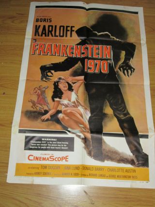 Frankenstein 1970 1sh Movie Poster