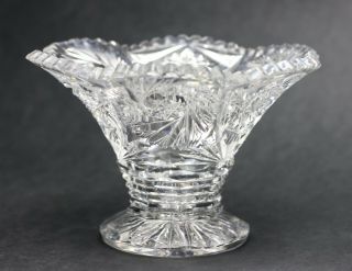 American Brilliant Period Cut Glass Sweet Pea Flower Vase