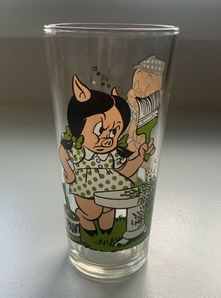1976 Looney Tunes Petunia & Porky Pig Vintage Pepsi Collector Series Glass