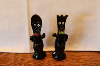 Vintage Anthropomorphic Fork And Spoon S&p Shakers Japan