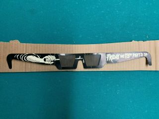 1982 " Friday The 13th Part 3 - 3d " Movie Theater 3 - D Promo Glasses
