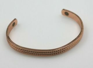 Vintage Solid Copper Healing Cuff Bangle Braclet Retro Mcm