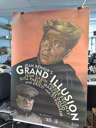 Re - Release One Sheet Poster - Grand Illusion (1937) Jean Gabin,  Jean Renior