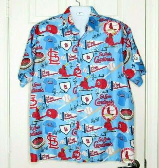 Vintage Shane Co St Louis Cardinals Shirt Sz Xl Blue With Red Print Mens
