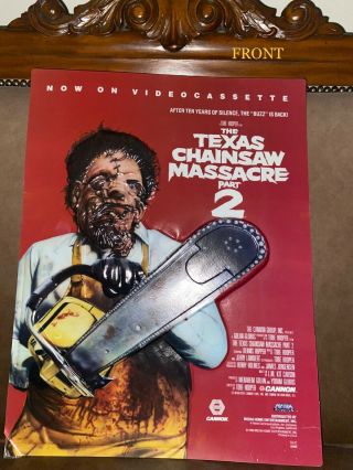 Texas Chainsaw Massacre 3 D Affect Poster With Box From 1985