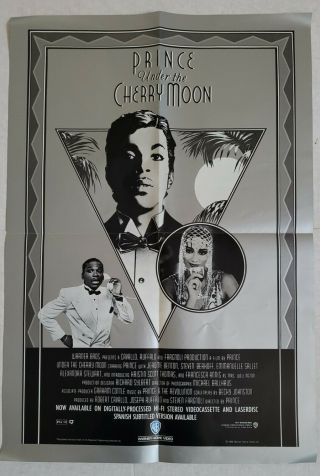 Prince Under The Cherry Moon Video Promo Poster 1986 Folded