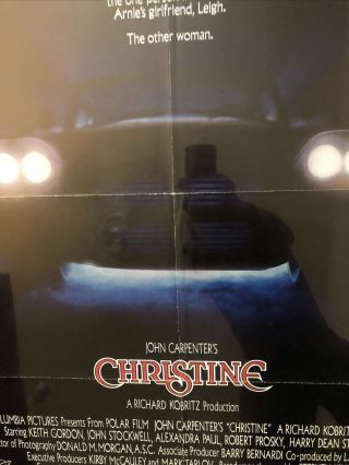 Christine Movie Poster John Carpenter Stephen King 1983 Classic Horror 2