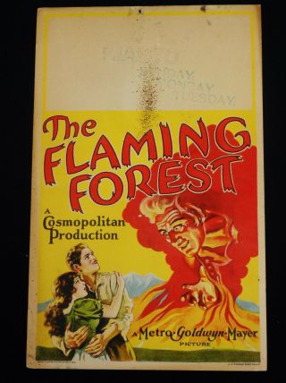 The Flaming Forest 1926 Antonio Moreno Renee Adoree Rare Tooker Stone Litho