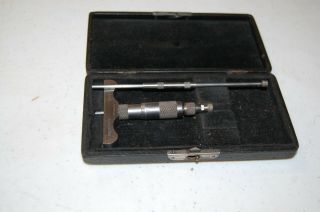 B3 Vintage Starrett Depth Micrometer Patent Date 1903 Made In Usa Machinist