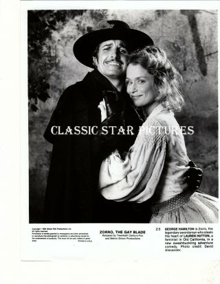 118 George Hamilton Lauren Hutton Zorro,  The Gay Blade 1981 8 X 10 Vintage Photo